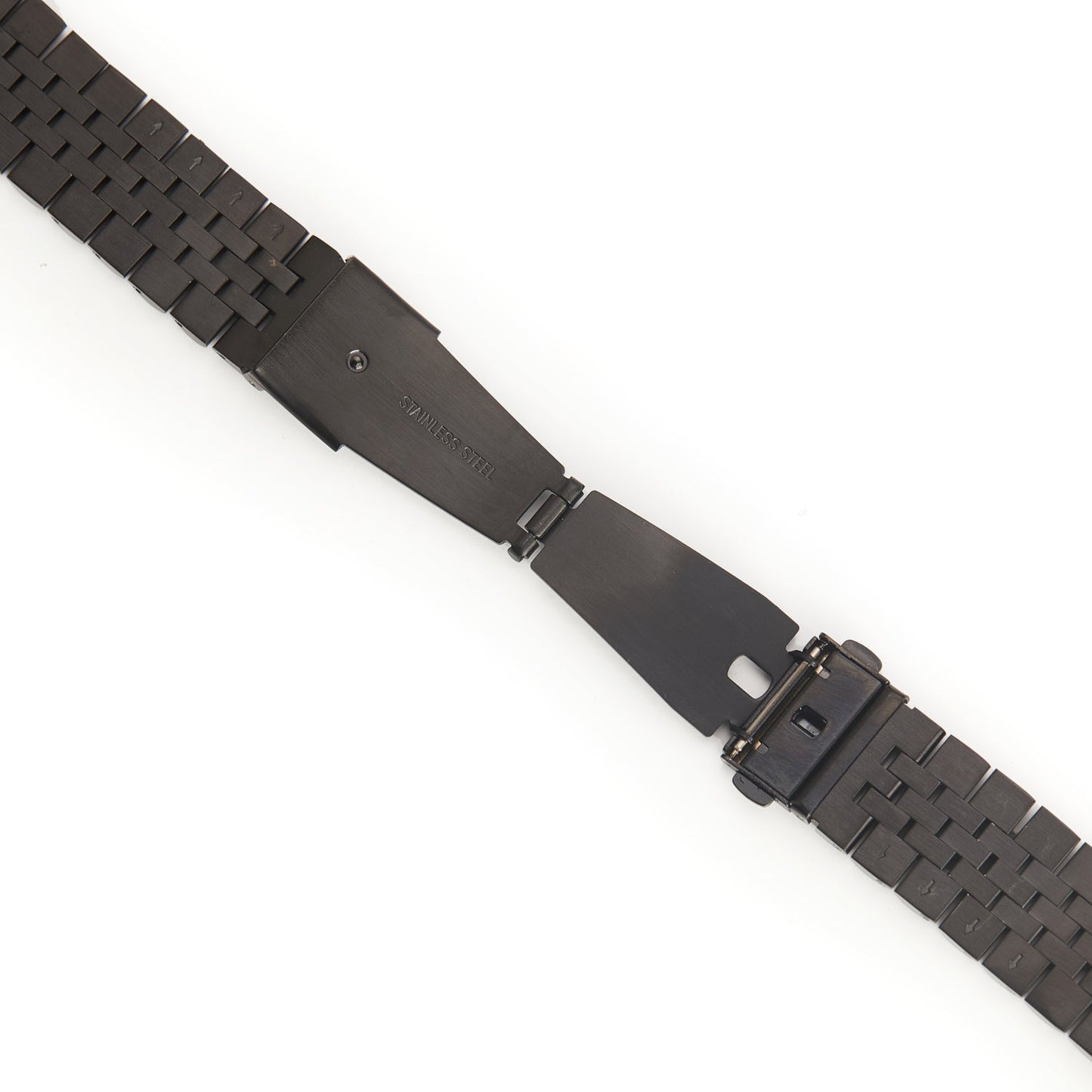 Stainless Steel Link Bracelet Band - The Perth in Black - Compatible with Apple Watch Size 42mm to 45mm - Friendie Pty Ltd