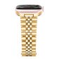 Stainless Steel Link Bracelet Band - The Perth in Gold - Compatible with Apple Watch Size 42mm to 45mm - Friendie Pty Ltd