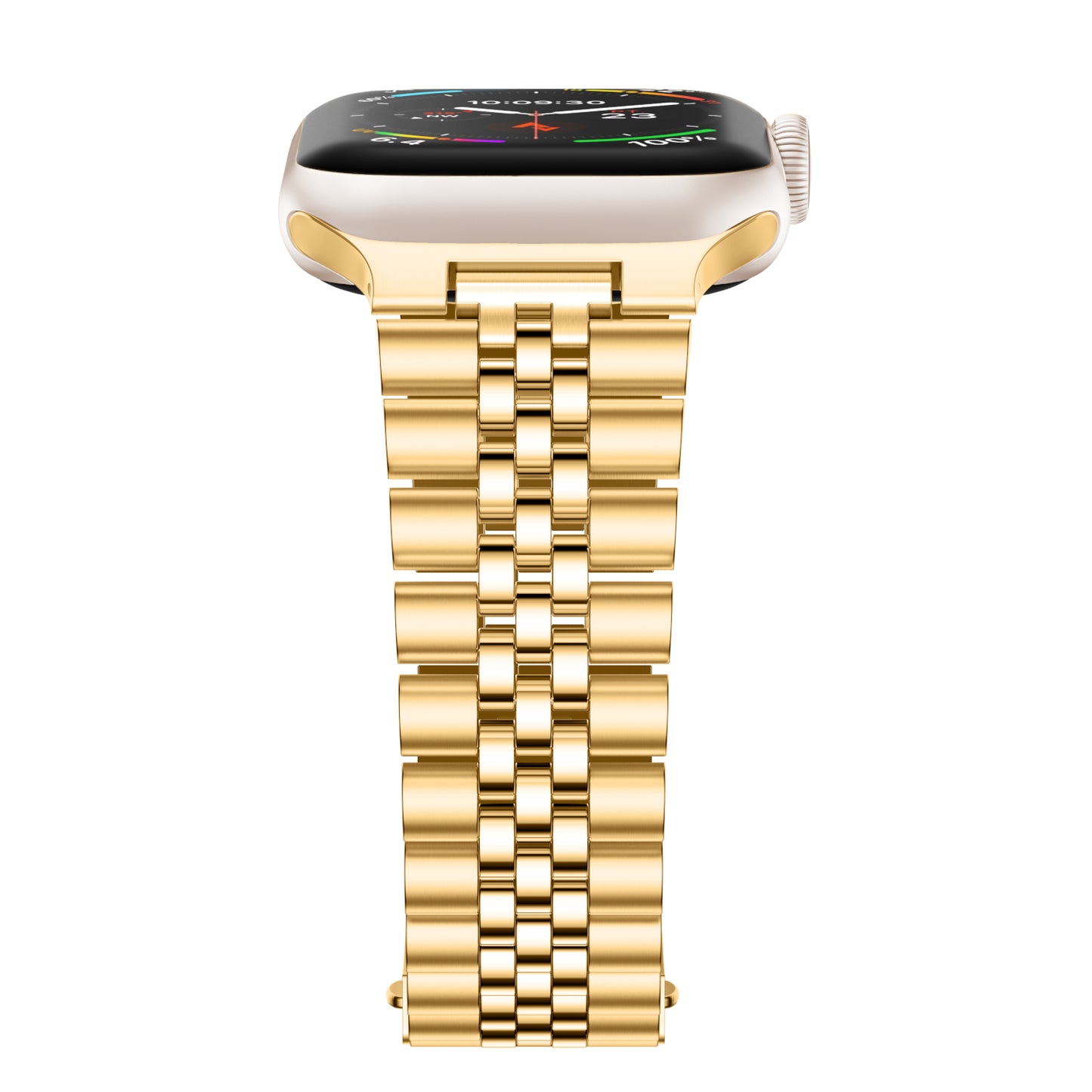 Stainless Steel Link Bracelet Band - The Perth in Gold - Compatible with Apple Watch Size 38mm to 41mm - Friendie Pty Ltd