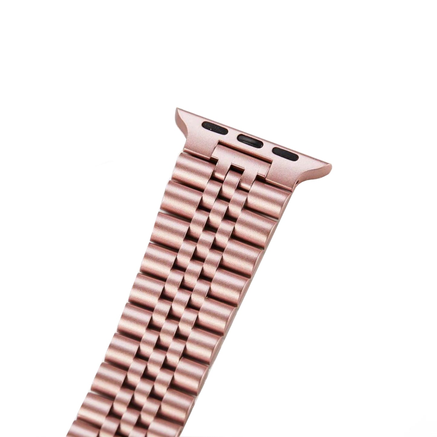 Stainless Steel Link Bracelet Band - The Perth in Rose Gold - Compatible with Apple Watch Size 42mm to 45mm - Friendie Pty Ltd