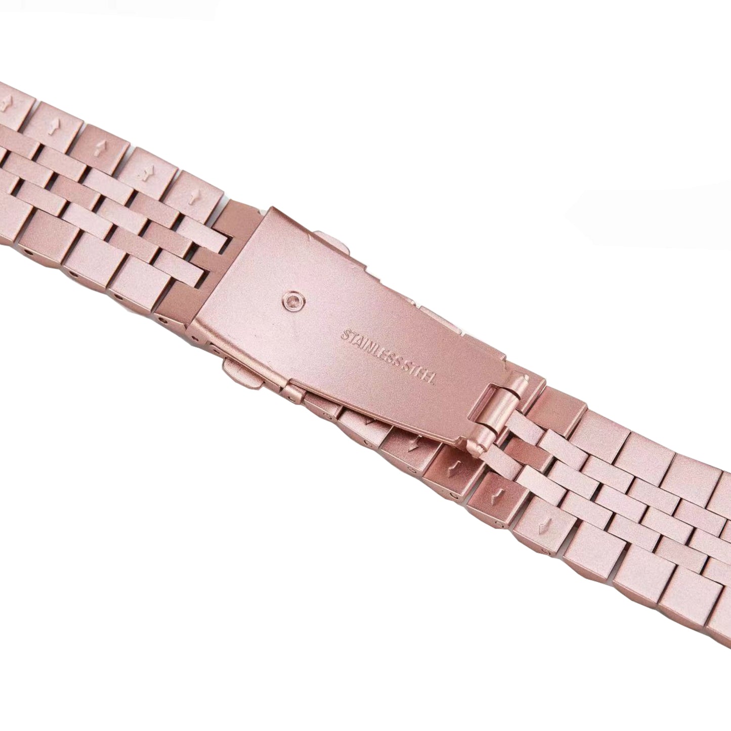 Stainless Steel Link Bracelet Band - The Perth in Rose Gold - Compatible with Apple Watch Size 42mm to 45mm - Friendie Pty Ltd