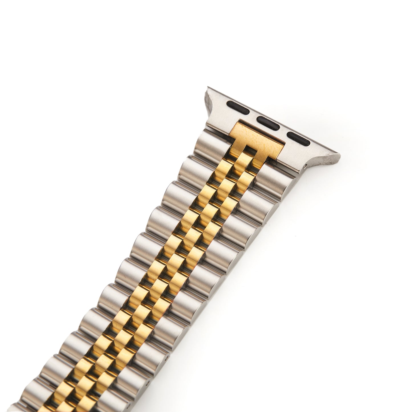 Stainless Steel Link Bracelet Band - The Perth in Silver and Gold - Compatible with Apple Watch Size 42mm to 45mm - Friendie Pty Ltd