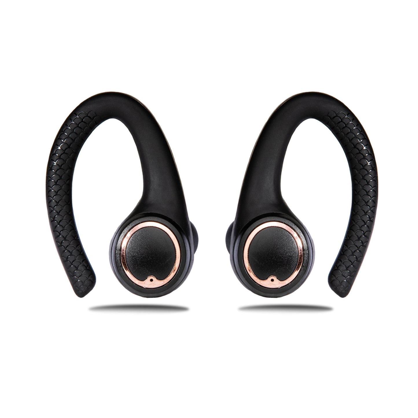 AIR Active 2.0 Matte Black Rose Gold Sport Earbuds (In Ear Wireless Headphones) - Friendie Audio Pty Ltd