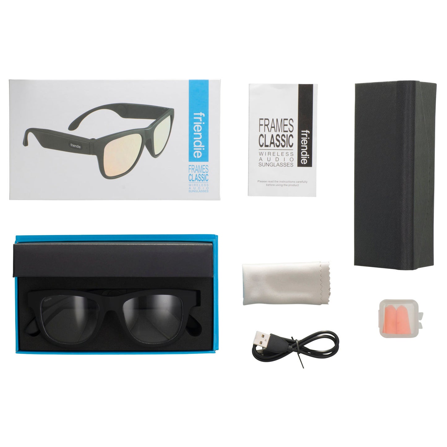 Frames Classic Clear Lens (Audio Eyewear), Sunglasses Headphones, Friendie Audio Pty Ltd, Friendie Audio Pty Ltd