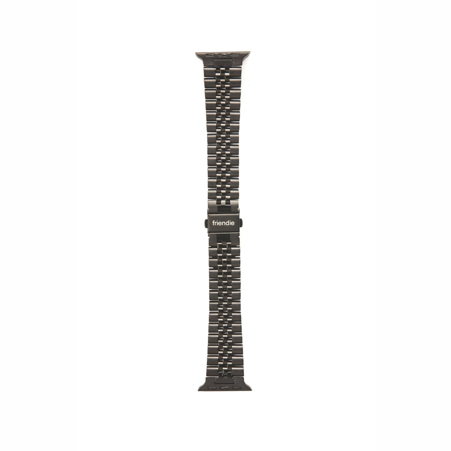 Stainless Steel Link Bracelet Band - The Perth in Black - Compatible with Apple Watch Size 42mm to 45mm - Friendie Pty Ltd