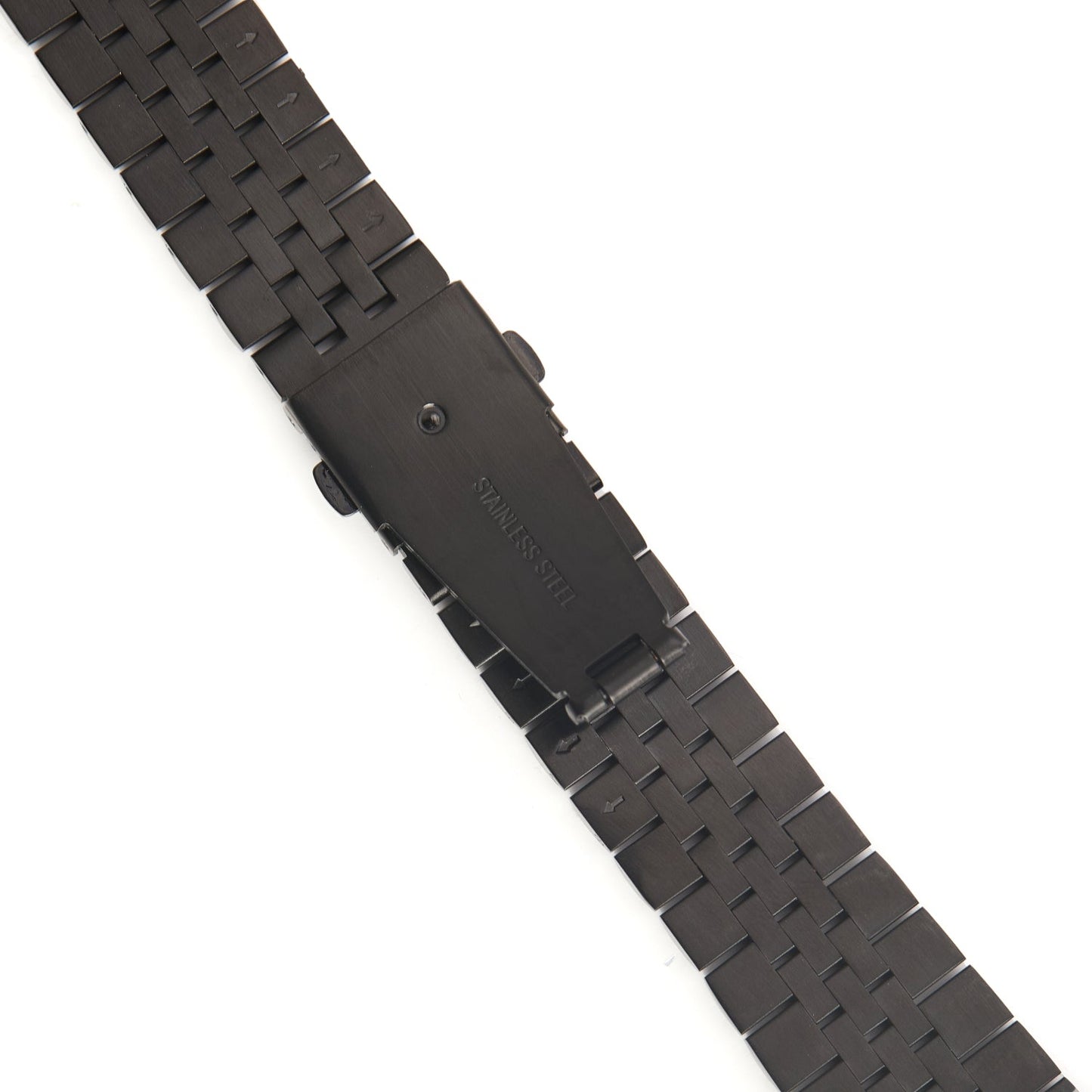 Stainless Steel Link Bracelet Band - The Perth in Black - Compatible with Apple Watch Size 42mm to 45mm - Friendie Pty Ltd