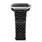 Stainless Steel Link Bracelet Band - The Perth in Black - Compatible with Apple Watch Size 42mm to 45mm - Friendie Pty Ltd