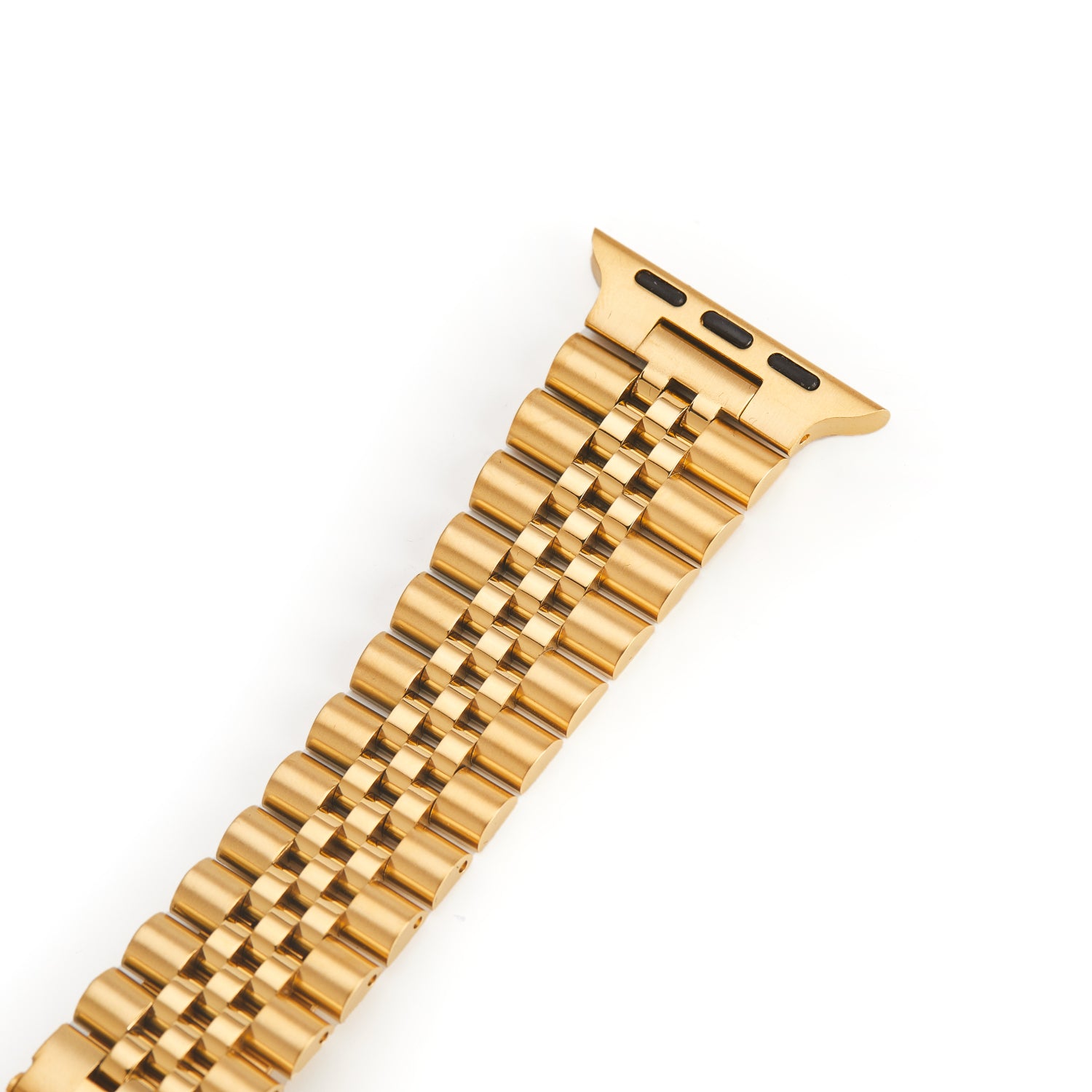 Stainless Steel Link Bracelet Band - The Perth in Gold - Compatible with Apple Watch Size 42mm to 45mm - Friendie Pty Ltd