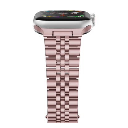 Stainless Steel Link Bracelet Band - The Perth in Rose Gold - Compatible with Apple Watch Size 38mm to 41mm - Friendie Pty Ltd
