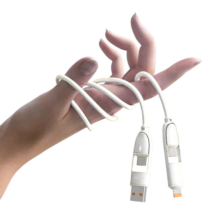 Core 4‑in‑1 Charging Cable (1.0m) - White - Friendie Pty Ltd
