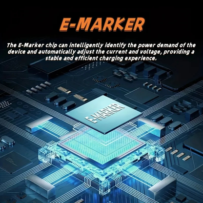 Tough USB C to USB C Charging Cable (1.5m) – 240W, E Marker, LED Power Screen - Strom Grey