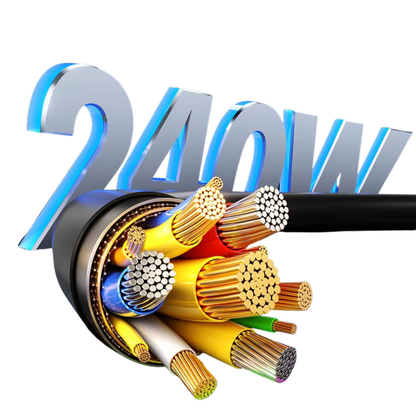 Studio USB-C 2.0m Fast Charging Cable – 240W, LED Display, PD3.1