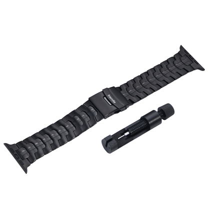 Stainless Steel Link Bracelet Band (Ultra) – The Darwin Ultra in Black – Compatible with Apple Watch Ultra (Friendie size Large) - Friendie Pty Ltd