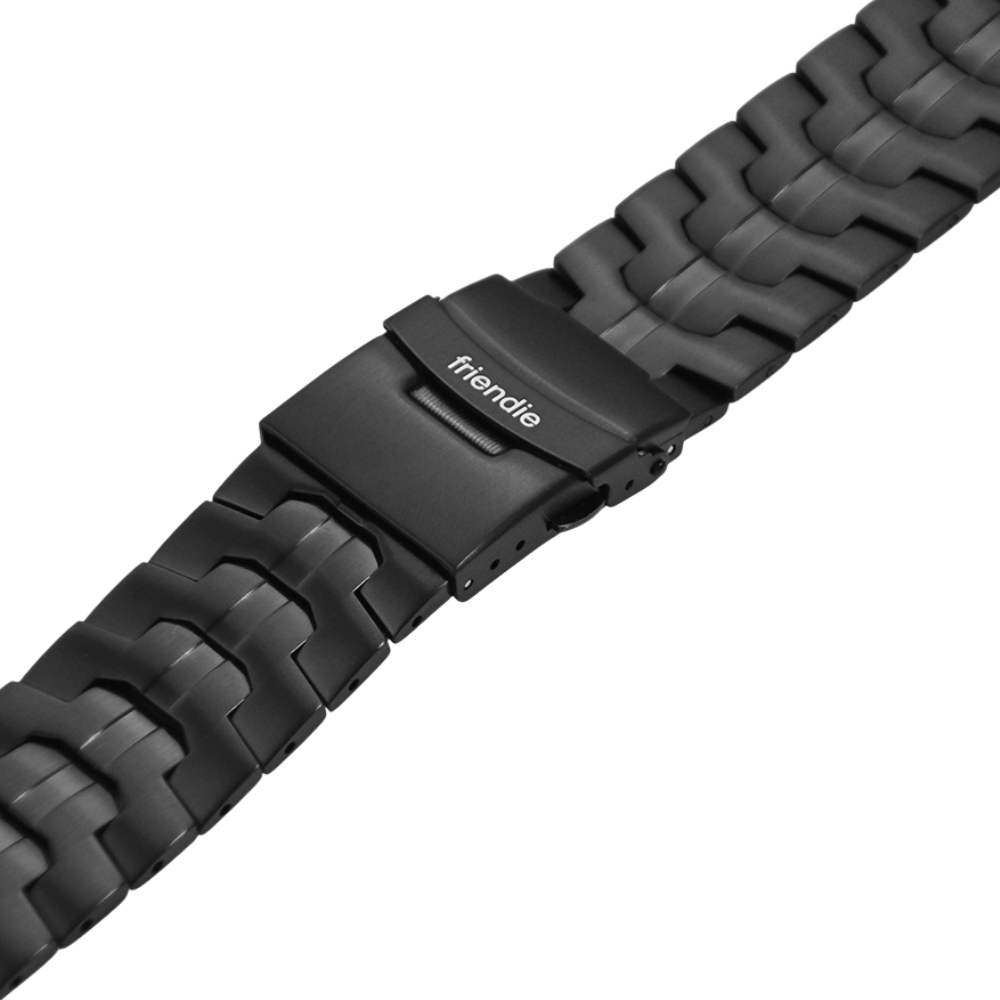 Stainless Steel Link Bracelet Band (Ultra) – The Darwin Ultra in Black – Compatible with Apple Watch Ultra (Friendie size Large) - Friendie Pty Ltd