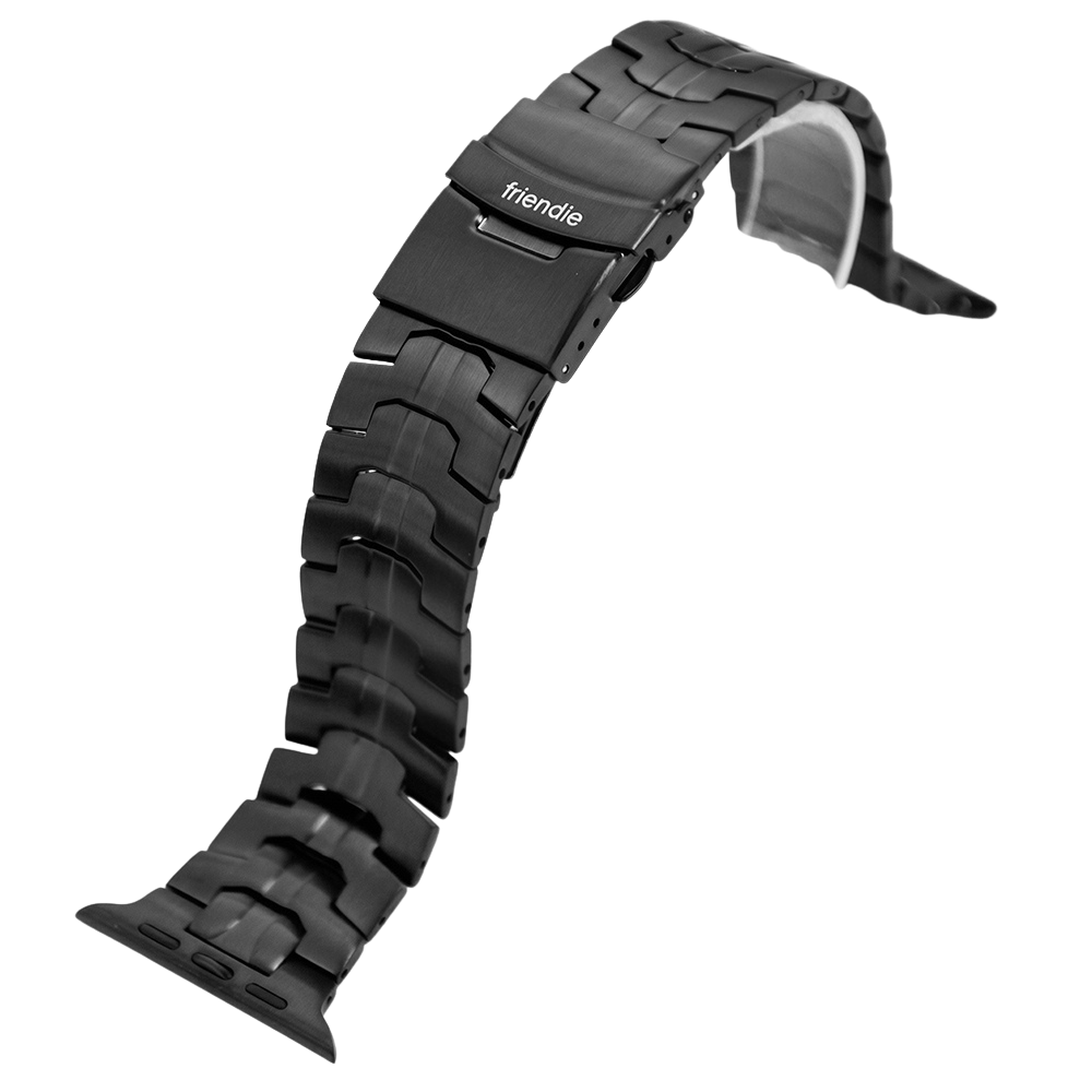 Stainless Steel Link Bracelet Band (Ultra) – The Darwin Ultra in Black – Compatible with Apple Watch Ultra (Friendie size Large) - Friendie Pty Ltd