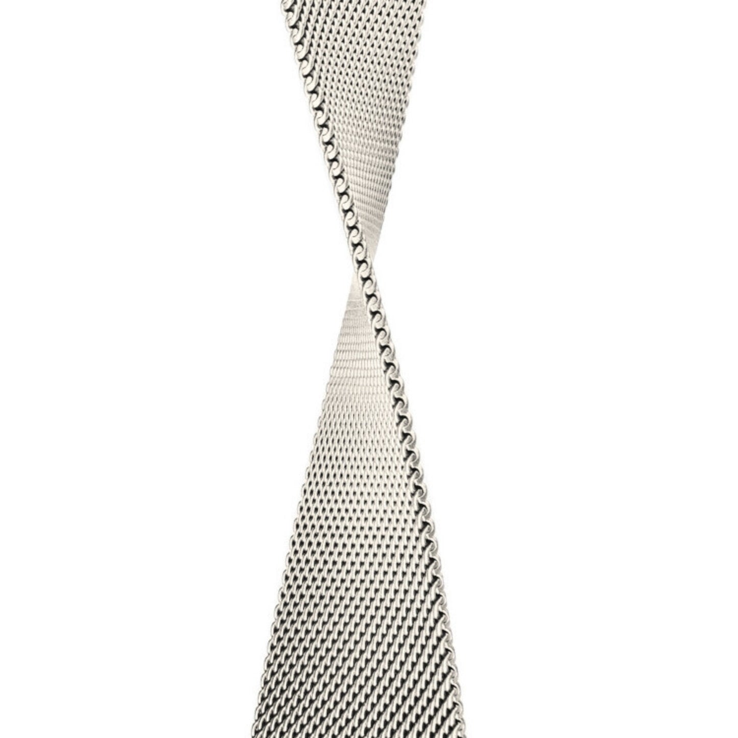 Stainless Steel Link Woven Mesh Infinite Loop Band - The Melbourne in Starlight Large - Compatible with Apple Watch Size 42mm to 45mm - Friendie Pty Ltd