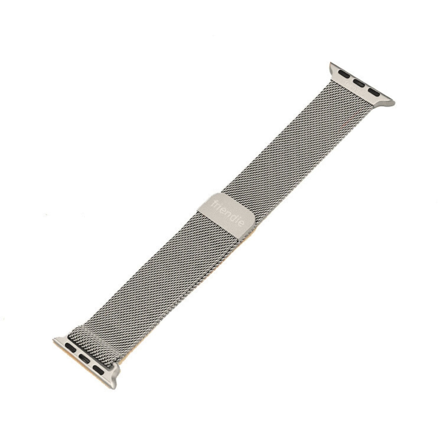 Stainless Steel Link Woven Mesh Infinite Loop Band - The Melbourne in Starlight - Compatible with Apple Watch Size 38mm to 41mm - Friendie Pty Ltd