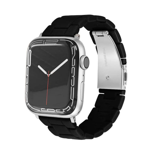 Resin Link Bracelet Band Small - The Sydney Beaches - Manly (Black) - Compatible with Apple Watch Size 42mm to 45mm - Friendie Pty Ltd
