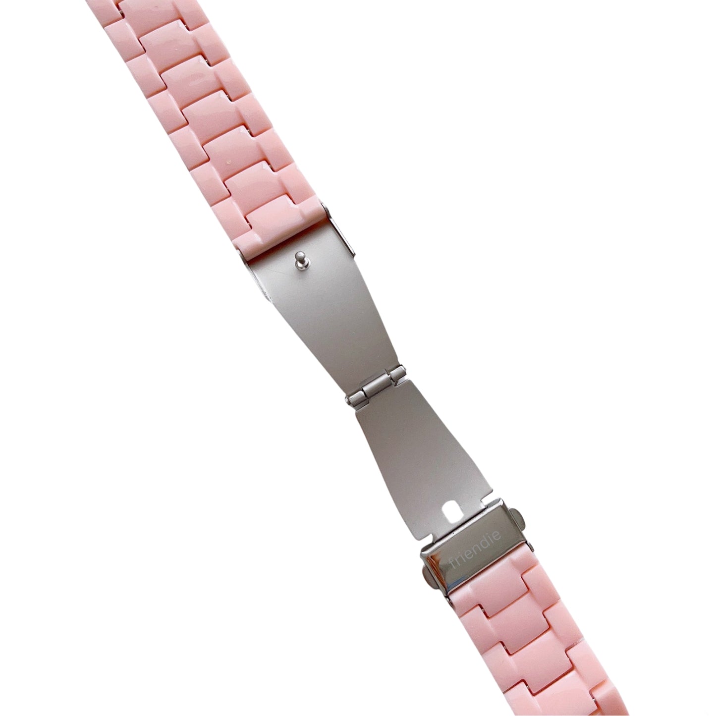 Resin Link Bracelet Band Small - The Sydney Beaches - Palm Beach (Pink) - Compatible with Apple Watch Size 42mm to 45mm - Friendie Pty Ltd