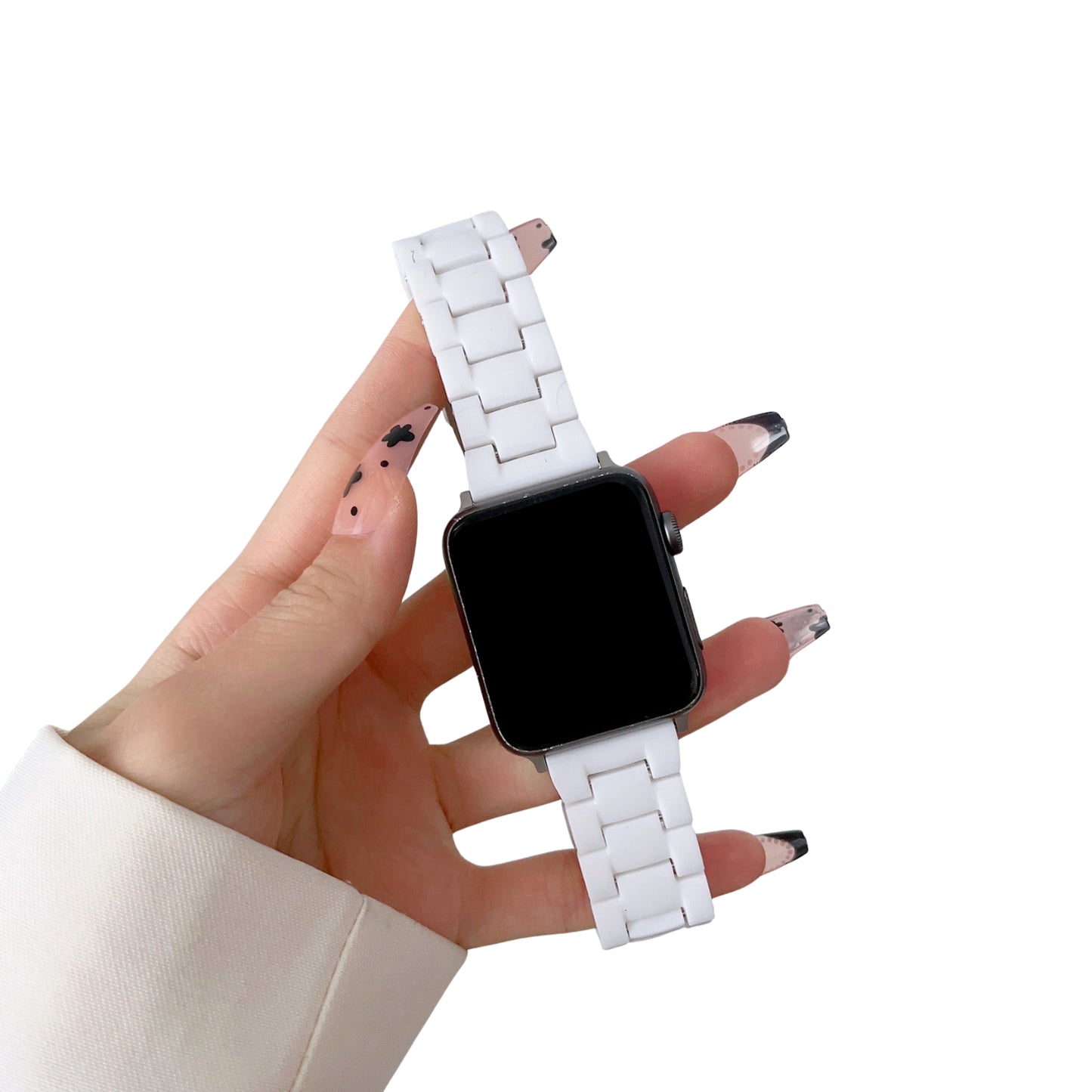 Resin Link Bracelet Band Small - The Sydney Beaches - Bondi (White) - Compatible with Apple Watch Size 42mm to 45mm - Friendie Pty Ltd