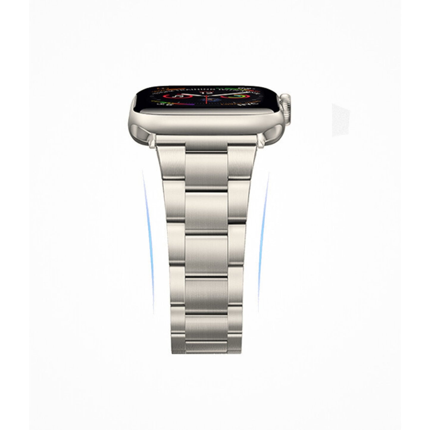 Stainless Steel Link Bracelet Band Small - The Sydney in Titanium - Compatible with Apple Watch Size 38mm to 41mm - Friendie Pty Ltd