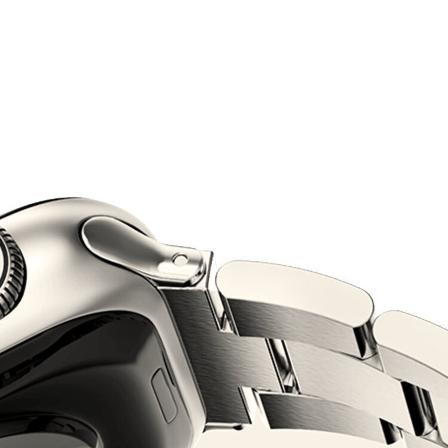 Stainless Steel Link Bracelet Band - The Sydney in Titanium Large - Compatible with Apple Watch Size 42mm to 45mm - Friendie Pty Ltd
