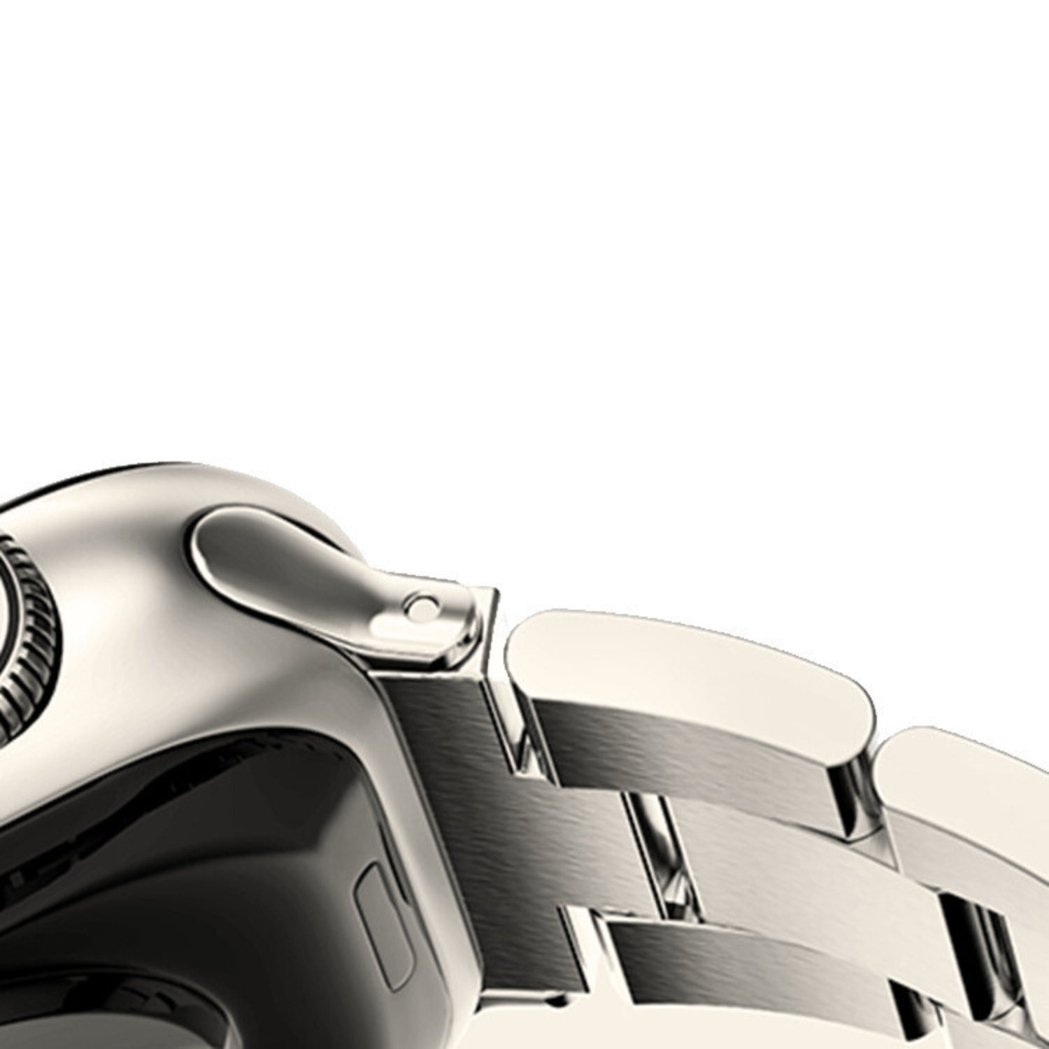 Stainless Steel Link Bracelet Band - The Sydney in Titanium Large - Compatible with Apple Watch Size 42mm to 45mm - Friendie Pty Ltd