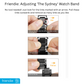 Stainless Steel Link Bracelet Band - The Sydney in Rose Gold - Compatible with Apple Watch Size 42mm to 45mm - Friendie Pty Ltd