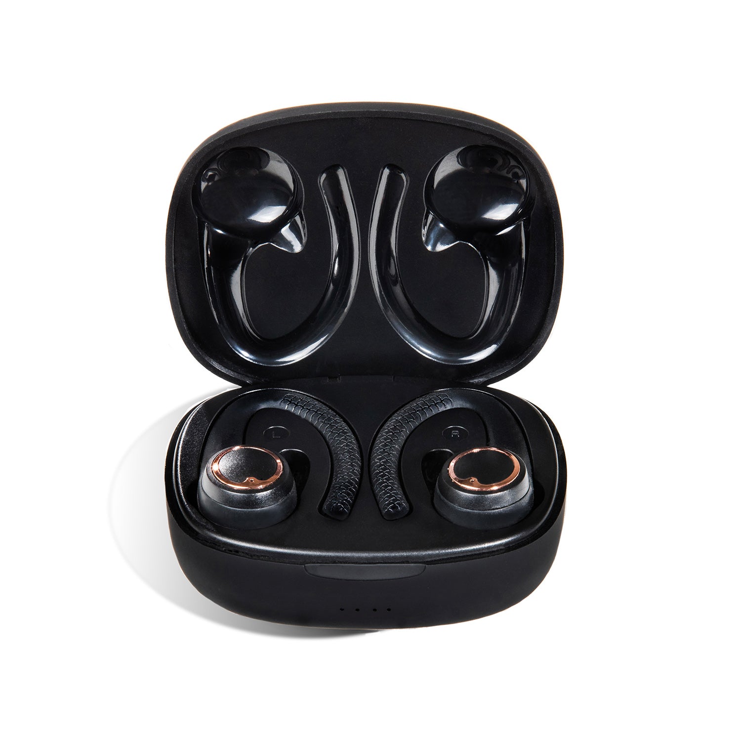 AIR Active 2.0 Matte Black Rose Gold Sport Earbuds (In Ear Wireless Headphones) - Friendie Audio Pty Ltd