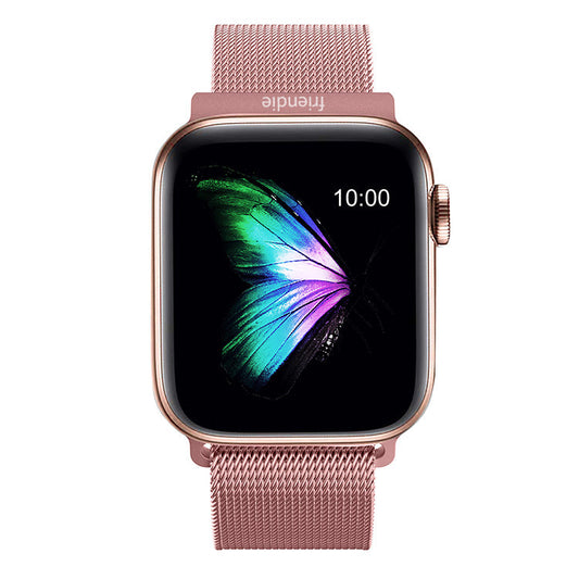 Stainless Steel Link Woven Mesh Infinite Loop Band - The Melbourne - Compatible with Apple Watch - Friendie Pty Ltd