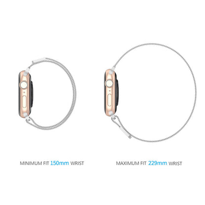 Stainless Steel Link Woven Mesh Infinite Loop Band - The Melbourne - Compatible with Apple Watch - Friendie Pty Ltd